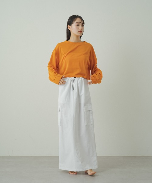 earthy（アーシー）の「earthy_ロングタイトスカート（スカート・レディース・カーキ/ブラック/ホワイト・S/M）」の17枚目の写真