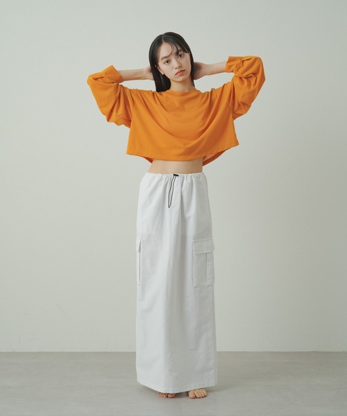 earthy（アーシー）の「earthy_ロングタイトスカート（スカート・レディース・カーキ/ブラック/ホワイト・S/M）」の20枚目の写真