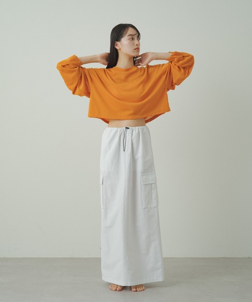 earthy（アーシー）の「earthy_ロングタイトスカート（スカート・レディース・カーキ/ブラック/ホワイト・S/M）」の21枚目の写真