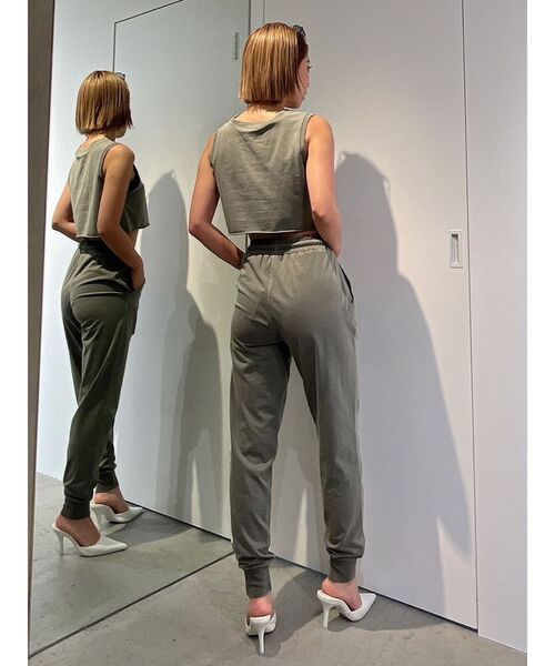 GYDA（ジェイダ）の「【SETUP着用可】クロスポイントショートルーズタンクトップ（タンクトップ・レディース・チャコールグレー/ベージュ/オリーブ・FREE）」の5枚目の写真