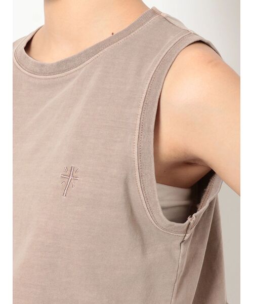 GYDA（ジェイダ）の「【SETUP着用可】クロスポイントショートルーズタンクトップ（タンクトップ・レディース・チャコールグレー/ベージュ/オリーブ・FREE）」の21枚目の写真