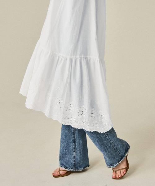 coca(coca)(コカ)の「ヴィンテージ・スカラップレースワンピース(ワンピース・レディース・ブラック/ホワイト・ONE SIZE)」の6枚目の写真