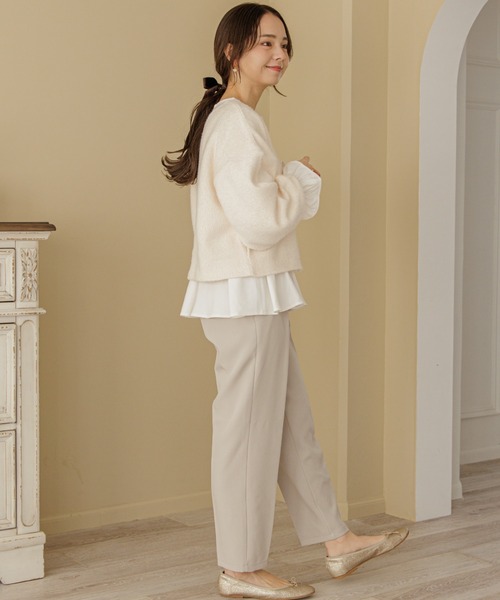 flower（フラワー）の「チックバルーントップ（カーディガン/ボレロ・レディース・ブラウン/アイボリー・FREE）」の17枚目の写真