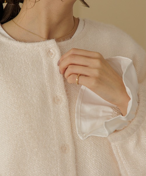 flower（フラワー）の「チックバルーントップ（カーディガン/ボレロ・レディース・ブラウン/アイボリー・FREE）」の13枚目の写真