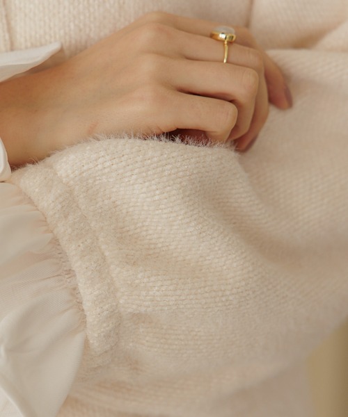 flower（フラワー）の「チックバルーントップ（カーディガン/ボレロ・レディース・ブラウン/アイボリー・FREE）」の15枚目の写真