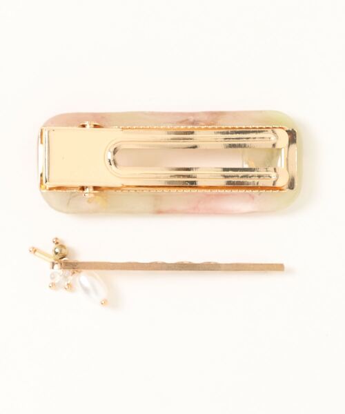 tone（トーン）の「【ime】ﾐﾗｰｺﾞｰﾙﾄﾞ2点ｾｯﾄﾍｱｸﾘｯﾌﾟ(MA)（バレッタ/ヘアクリップ・レディース・ピンク/ブルー/グリーン/イエロー・FREE）」の5枚目の写真