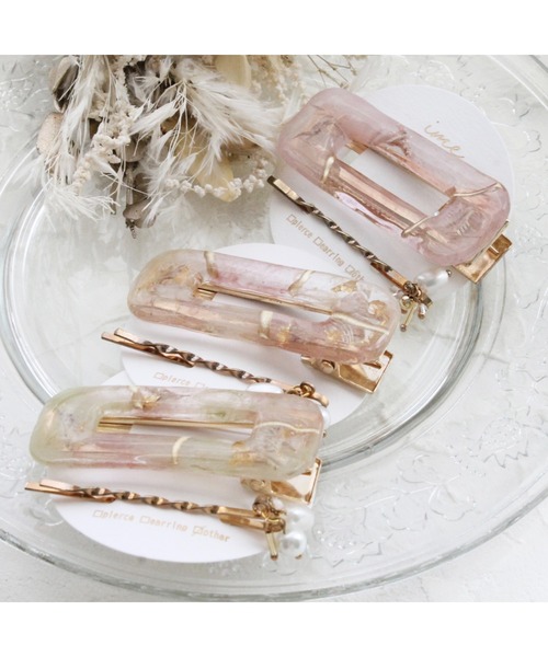 tone（トーン）の「【ime】ﾐﾗｰｺﾞｰﾙﾄﾞ2点ｾｯﾄﾍｱｸﾘｯﾌﾟ(MA)（バレッタ/ヘアクリップ・レディース・ピンク/ブルー/グリーン/イエロー・FREE）」の10枚目の写真