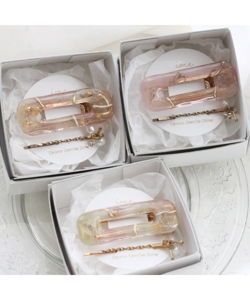 tone（トーン）の「【ime】ﾐﾗｰｺﾞｰﾙﾄﾞ2点ｾｯﾄﾍｱｸﾘｯﾌﾟ(MA)（バレッタ/ヘアクリップ・レディース・ピンク/ブルー/グリーン/イエロー・FREE）」の8枚目の写真