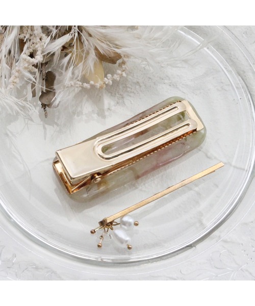 tone（トーン）の「【ime】ﾐﾗｰｺﾞｰﾙﾄﾞ2点ｾｯﾄﾍｱｸﾘｯﾌﾟ(MA)（バレッタ/ヘアクリップ・レディース・ピンク/ブルー/グリーン/イエロー・FREE）」の6枚目の写真