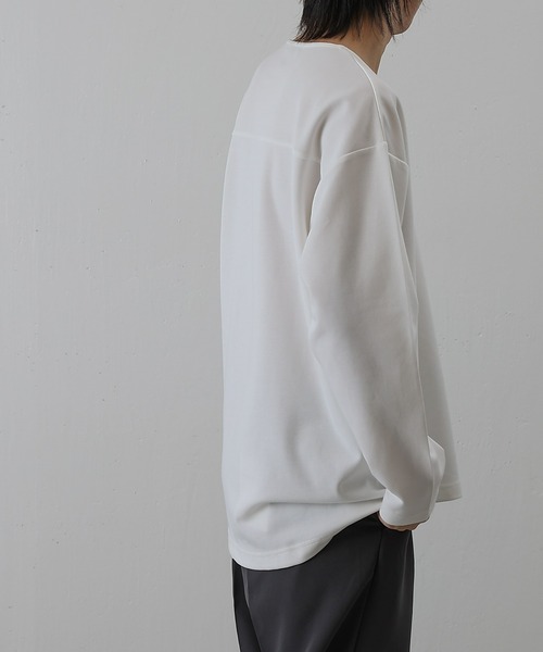 COLONY 2139（コロニートゥーワンスリーナイン）の「エンザイムダンボールラウンドヘム長袖Tシャツ（Tシャツ/カットソー・メンズ・ライトグレー/オフホワイト/ブラック・MEDIUM/LARGE）」の22枚目の写真