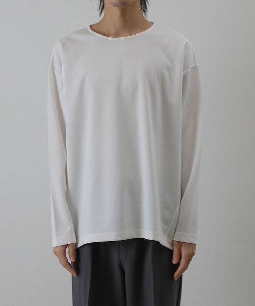 COLONY 2139（コロニートゥーワンスリーナイン）の「エンザイムダンボールラウンドヘム長袖Tシャツ（Tシャツ/カットソー・メンズ・ライトグレー/オフホワイト/ブラック・MEDIUM/LARGE）」の9枚目の写真