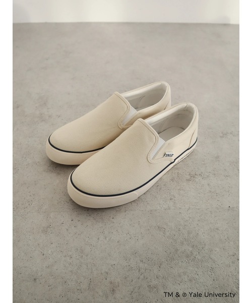 AMERICAN HOLIC（アメリカンホリック）の「TM&(R) Yale Universityスリッポン（スリッポン・レディース・オフホワイト/ネイビー・S/L/M）」の9枚目の写真