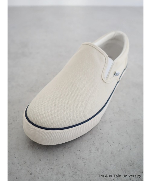 AMERICAN HOLIC（アメリカンホリック）の「TM&(R) Yale Universityスリッポン（スリッポン・レディース・オフホワイト/ネイビー・S/L/M）」の12枚目の写真