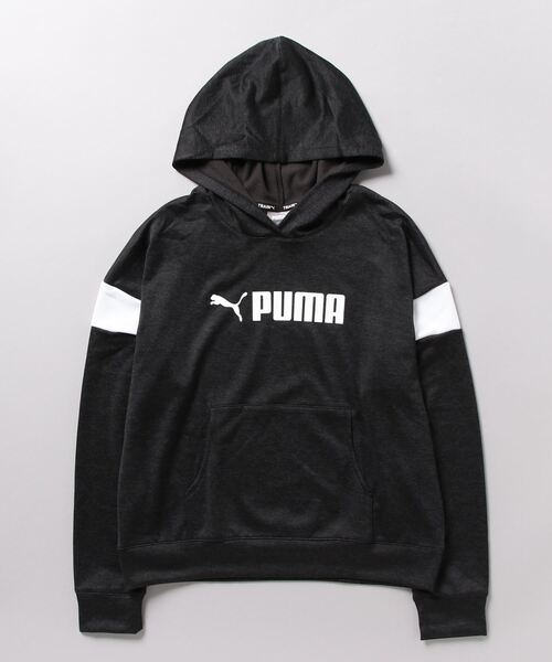 PUMA（プーマ）の「プーマ PUMA PUMA FIT TECH ニットフーディー（パーカー・レディース・ブラック/ライトグレー・L/S/M/XL）」の2枚目の写真