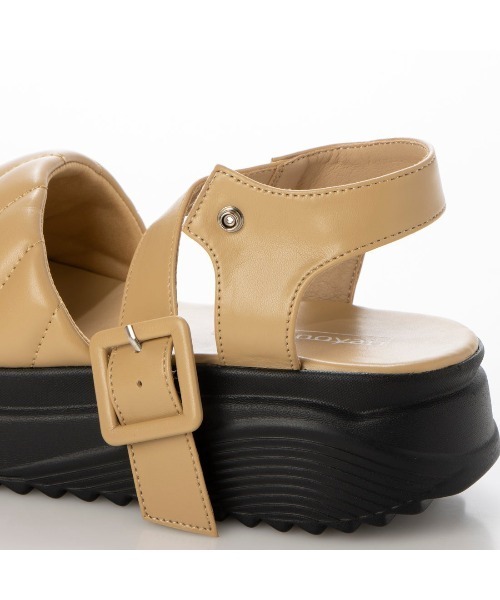 noyau（ノヤウ）の「キルティングパフサンダル（サンダル・レディース・ブラック/オレンジ/アイボリー/ベージュ・M/L/S/LL）」の9枚目の写真