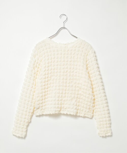 VENCEEXCHANGE（ヴァンスエクスチェンジ）の「ポコポコポップコーンカーディガン（カーディガン/ボレロ・レディース・イエロー/ブラック/ホワイト・FREE）」の8枚目の写真