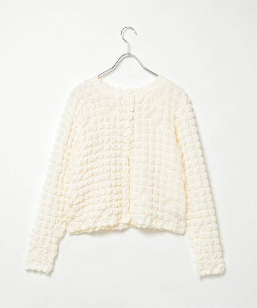 VENCEEXCHANGE（ヴァンスエクスチェンジ）の「ポコポコポップコーンカーディガン（カーディガン/ボレロ・レディース・イエロー/ブラック/ホワイト・FREE）」の15枚目の写真