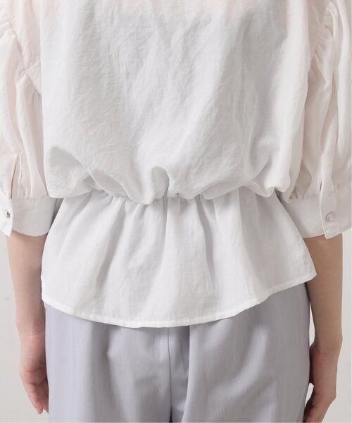 RAY CASSIN（レイカズン）の「多種ボタンペプラム開襟シャツ（シャツ/ブラウス・レディース・イエロー/スミクロ/オフホワイト/ネイビー系・FREE）」の15枚目の写真