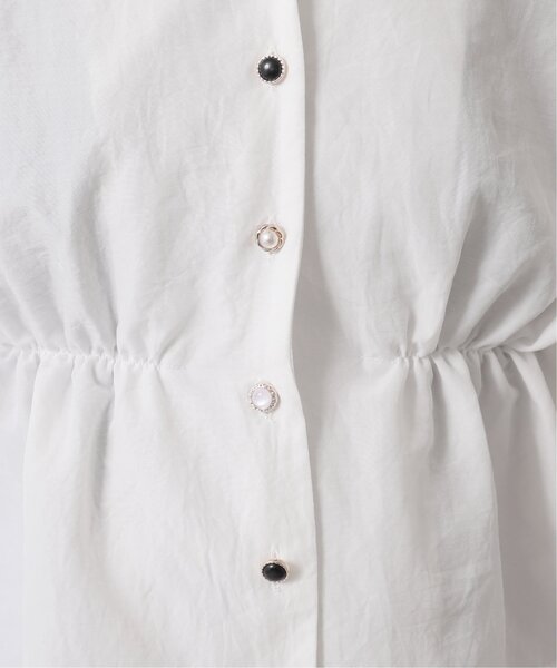 RAY CASSIN（レイカズン）の「多種ボタンペプラム開襟シャツ（シャツ/ブラウス・レディース・イエロー/スミクロ/オフホワイト/ネイビー系・FREE）」の18枚目の写真