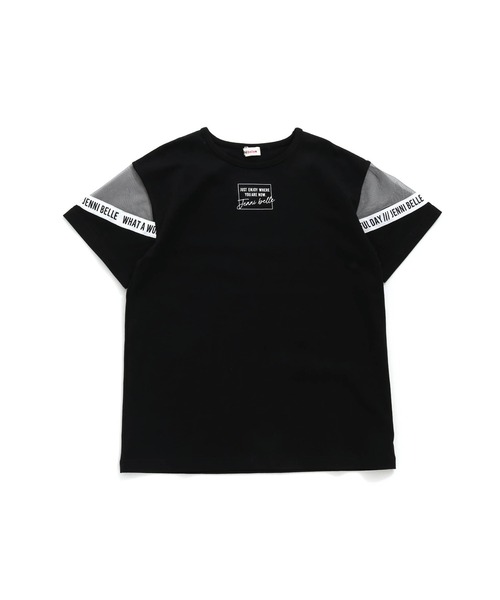 JENNI belle（ジェニィベル）の「【WEB限定】袖チュールロング丈Tシャツ（Tシャツ/カットソー・キッズ・ラベンダー/イエロー/ブラック・130cm/140cm/150cm/160cm）」の11枚目の写真