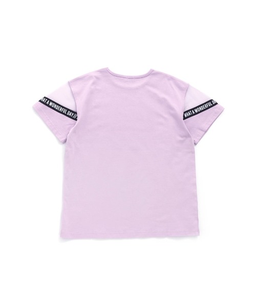 JENNI belle（ジェニィベル）の「【WEB限定】袖チュールロング丈Tシャツ（Tシャツ/カットソー・キッズ・ラベンダー/イエロー/ブラック・130cm/140cm/150cm/160cm）」の9枚目の写真