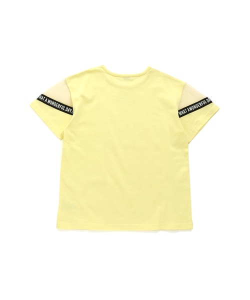 JENNI belle（ジェニィベル）の「【WEB限定】袖チュールロング丈Tシャツ（Tシャツ/カットソー・キッズ・ラベンダー/イエロー/ブラック・130cm/140cm/150cm/160cm）」の5枚目の写真