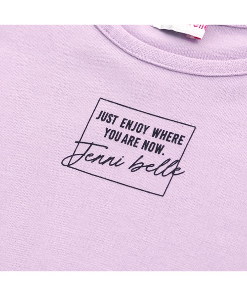 JENNI belle（ジェニィベル）の「【WEB限定】袖チュールロング丈Tシャツ（Tシャツ/カットソー・キッズ・ラベンダー/イエロー/ブラック・130cm/140cm/150cm/160cm）」の8枚目の写真