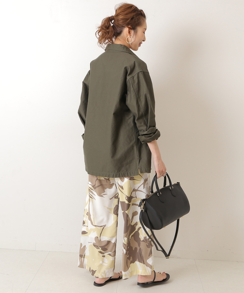 Spick & Span(スピックアンドスパン)の「レイヤーグラフィックワイドパンツ(その他パンツ・レディース・ブラック/イエロー・36/38)」の10枚目の写真