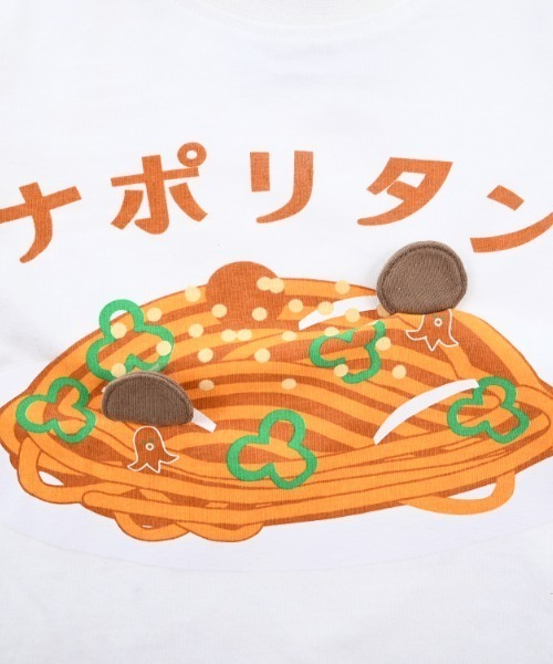 CHEEK ROOM（チークルーム）の「CHEEK ROOM/チークルーム ナポリタンTシャツ（Tシャツ/カットソー・キッズ・オフホワイト/ブラック/イエロー・80ｃｍ/110cm/120cm/90cm/100cm/130cm）」の7枚目の写真