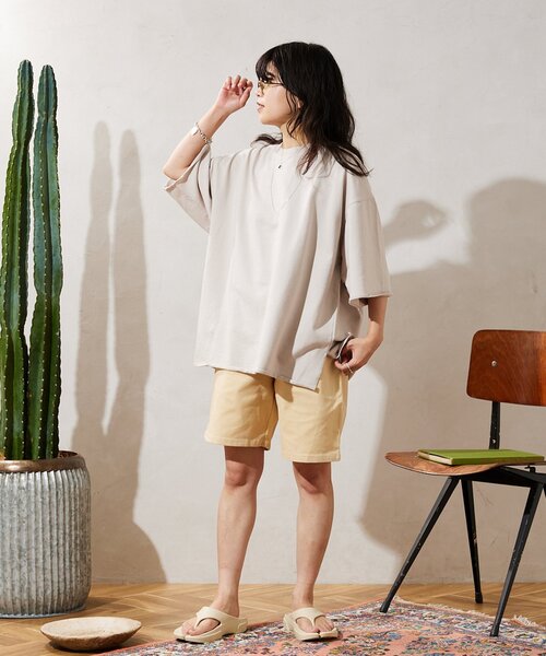 JOURNAL STANDARD relume(ジャーナルスタンダード レリューム)の「CALIFORNIA シェフコールショートパンツ(その他パンツ・メンズ・グレー/カーキ/サックスブルー/アイボリー/ライトグレー・MEDIUM/LARGE/SMALL)」の8枚目の写真