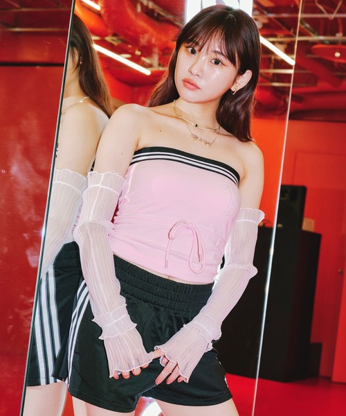 atmos pink（アトモスピンク）の「atmos pink デザインベアトップ（チューブトップ・レディース・ネイビー/ピンク/サックスブルー・S/M）」の3枚目の写真