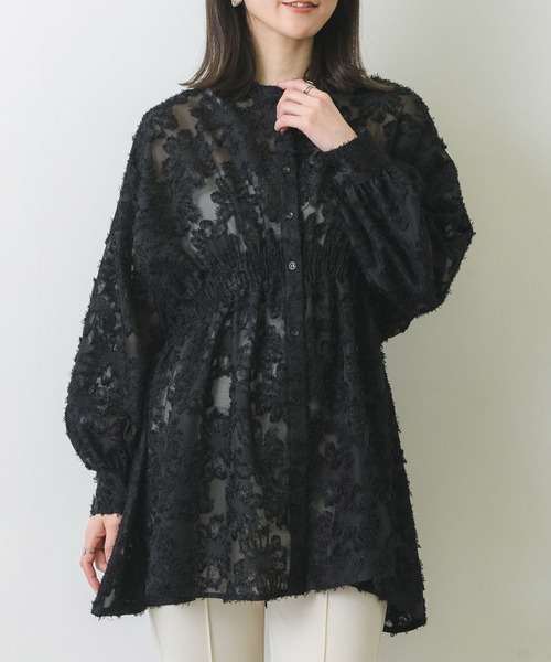 RETRO GIRL(レトロガール)の「ウエストシャーリングアソートBL(シャツ/ブラウス・レディース・アイボリー/ホワイト系その他/ブラック系その他/グリーン・FREE)」の3枚目の写真