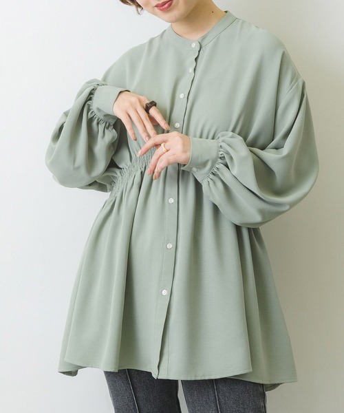 RETRO GIRL(レトロガール)の「ウエストシャーリングアソートBL(シャツ/ブラウス・レディース・アイボリー/ホワイト系その他/ブラック系その他/グリーン・FREE)」の4枚目の写真