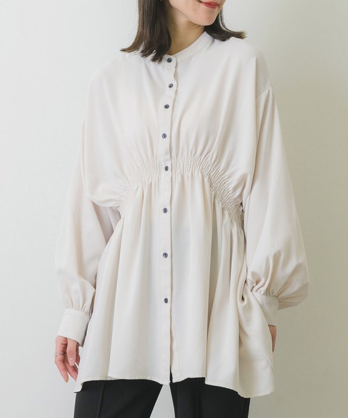 RETRO GIRL(レトロガール)の「ウエストシャーリングアソートBL(シャツ/ブラウス・レディース・アイボリー/ホワイト系その他/ブラック系その他/グリーン・FREE)」の1枚目の写真