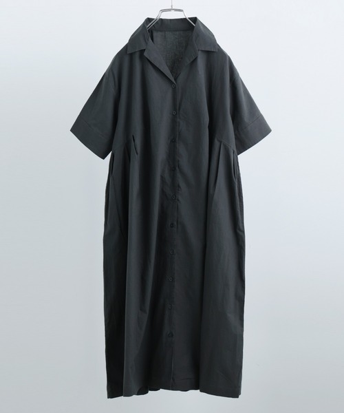 Fashion Letter(ファッションレター)の「オープンカラー シャツワンピース(シャツワンピース・レディース・ベージュ/チャコール/カーキ・M)」の17枚目の写真