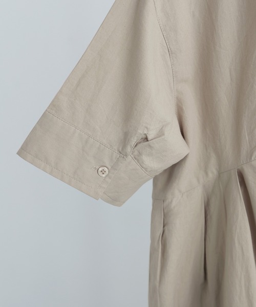 Fashion Letter(ファッションレター)の「オープンカラー シャツワンピース(シャツワンピース・レディース・ベージュ/チャコール/カーキ・M)」の20枚目の写真