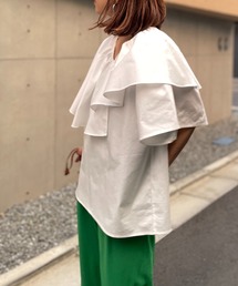 mi via loca（ミヴィアロカ）の「アシメ フリルカラーブラウス（シャツ/ブラウス）」