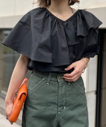 mi via loca | ラッフルカラーアシンメトリーブラウス(シャツ/ブラウス)