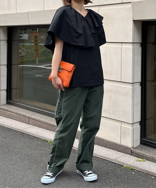 mi via loca(ミヴィアロカ)の「アシメ フリルカラーブラウス(シャツ/ブラウス・レディース・ライトグリーン/ホワイト/ブラック・FREE)」の21枚目の写真