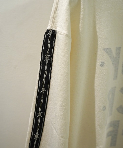 TENBOX（テンボックス）の「MANASTASH×TENBOX(マナスタッシュ×テンボックス) HEMP LS TEE ヘンプロンT（Tシャツ/カットソー・メンズ・ホワイト/ブラック・XL/M/L）」の4枚目の写真