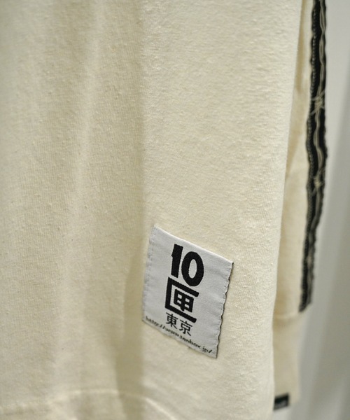 TENBOX（テンボックス）の「MANASTASH×TENBOX(マナスタッシュ×テンボックス) HEMP LS TEE ヘンプロンT（Tシャツ/カットソー・メンズ・ホワイト/ブラック・XL/M/L）」の5枚目の写真