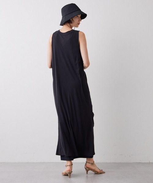 セール】【THE PAUSE】レイヤードシャーリングワンピース