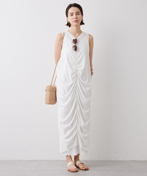 whim gazette 【THE PAUSE】ランダムリブニットワンピース リラックス ニット2WAYワンピース | Whim Gazette(ウィム