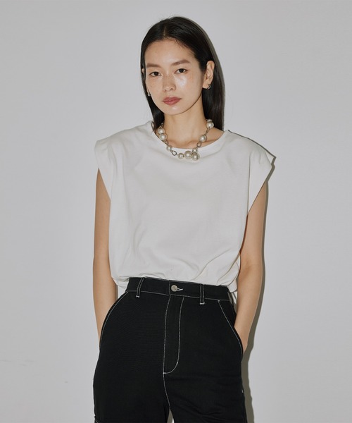 tシャツ ショルダータックカットソー レディース セール】ショルダータックTシャツ レディース半袖（Tシャツ
