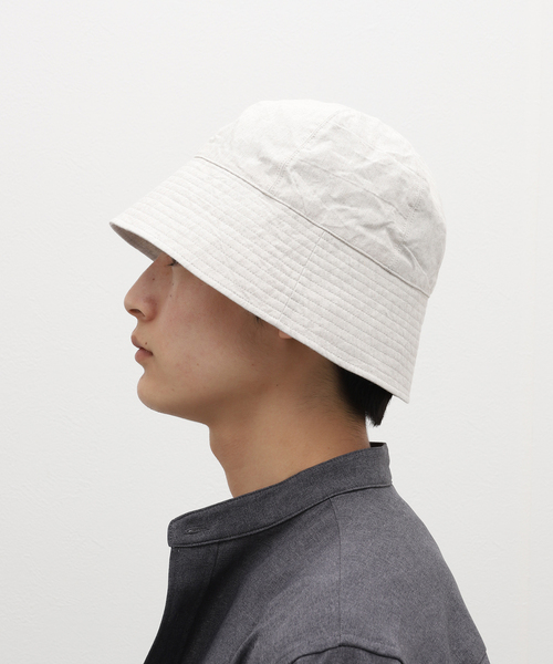 KIJIMA TAKAYUKI（キジマ　タカユキ）の「【KIJIMA TAKAYUKI / キジマ タカユキ】PAPER LINEN SAILOR HAT（ハット・メンズ・ブラック/ネイビー/アイボリー・FREE）」の15枚目の写真