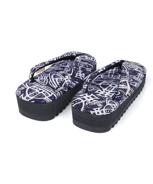 Vivienne Westwood サンダル 38 Vivienne Westwood◇Alex スタッド サンダル◇レザー ブラック