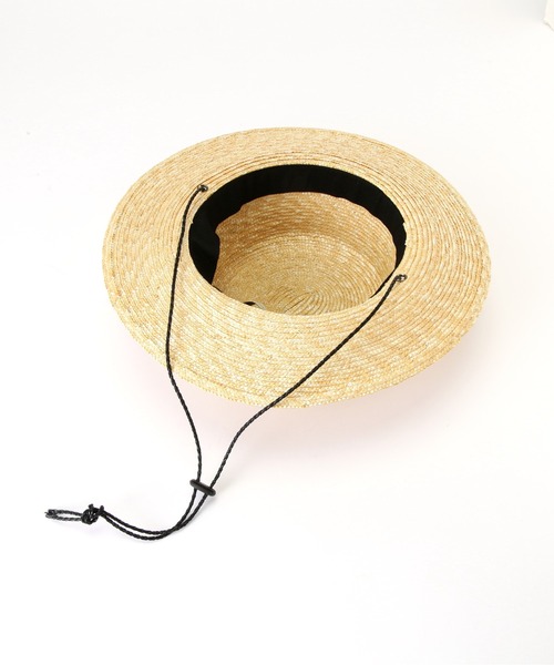 Toironier（トワロニエ）の「Toironier/トワロニエ/Long Brim Boater Hat（ハット・メンズ・ブラック/ベージュ・F）」の5枚目の写真