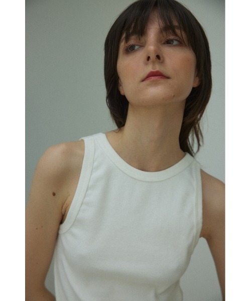 BLACK BY MOUSSY(ブラックバイマウジー)の「standard tanktop(スタンダードタンクトップ)(タンクトップ・レディース・ライトブラウン/オフホワイト/ライトブラック・FREE)」の21枚目の写真