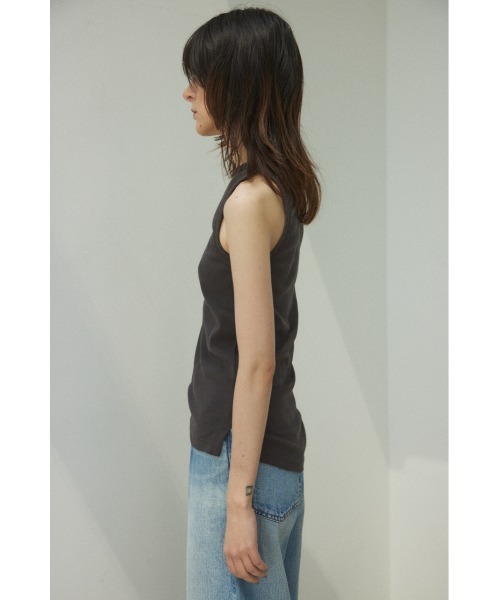 BLACK BY MOUSSY(ブラックバイマウジー)の「standard tanktop(スタンダードタンクトップ)(タンクトップ・レディース・ライトブラウン/オフホワイト/ライトブラック・FREE)」の6枚目の写真