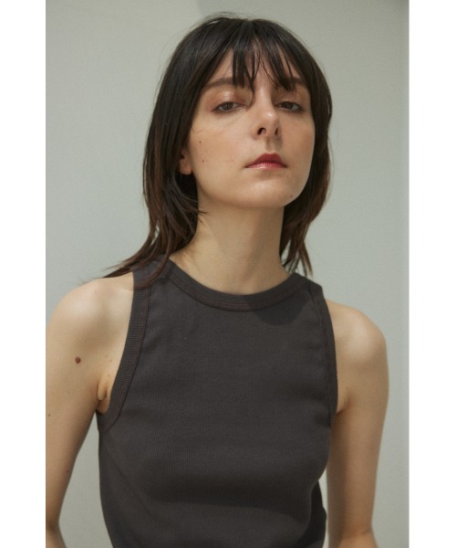BLACK BY MOUSSY(ブラックバイマウジー)の「standard tanktop(スタンダードタンクトップ)(タンクトップ・レディース・ライトブラウン/オフホワイト/ライトブラック・FREE)」の8枚目の写真